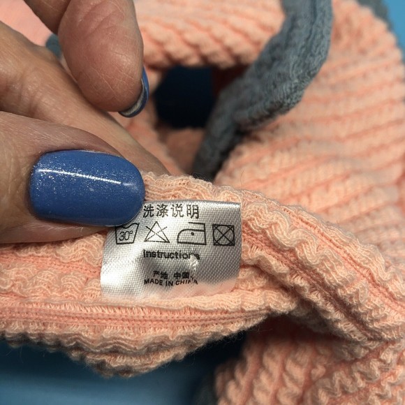 Pet Dog Cat Pajamas Jumpsuit One Piece SZ XL Peach & Gray - Picture 5 of 5